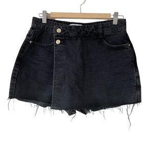 Zara Black Denim Skort Size M